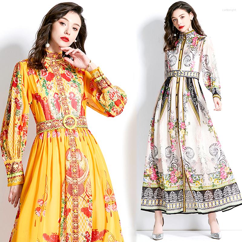 Casual Dresses Spring Elegant Long Dress Single-breasted Women' Chic Printed Woman Clothing Robe Female For Women Vestidos SL331, Blue
Casual Dresses Spring Elegant Long Dress Single-breasted Women' Chic Printed Woman Clothing Robe Female For Women Vestidos SL331, Blue