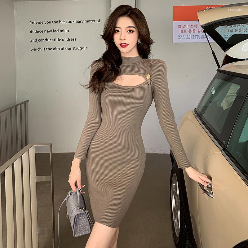Casual Dresses Autumn Winter 2023 Fashion Knitted Sweater Dress Sexy Hollow Out Long-sleeved Sheath Bodycon Party Club, Khaki
Casual Dresses Autumn Winter 2023 Fashion Knitted Sweater Dress Sexy Hollow Out Long-sleeved Sheath Bodycon Party Club, Khaki