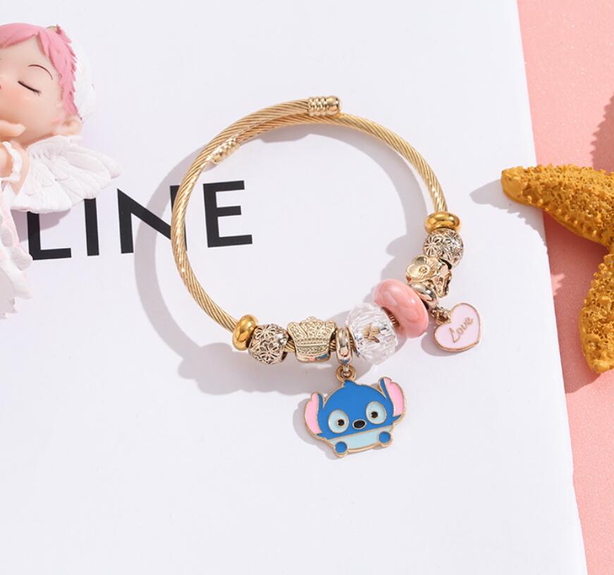 Gold Color Multi beads Melody Kuro mi Stainless Charms Bracelet Happy love heart Cinnamoroll Charms bracelets Girl Kawaii gift
Gold Color Multi beads Melody Kuro mi Stainless Charms Bracelet Happy love heart Cinnamoroll Charms bracelets Girl Kawaii gift