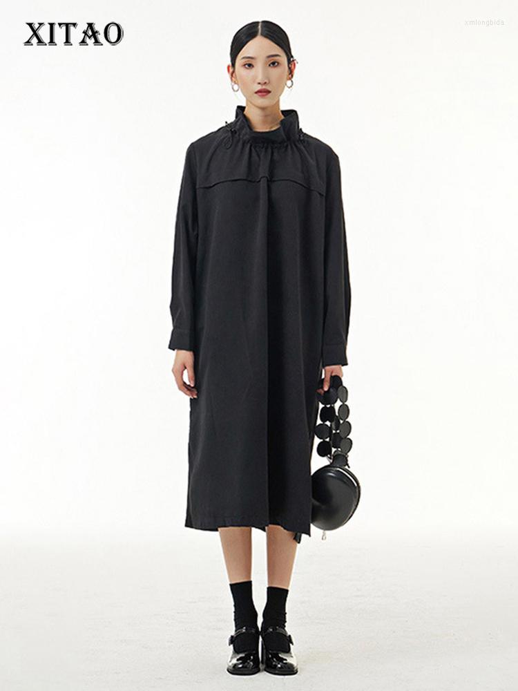 Casual Dresses XITAO Solid Draw String Dress Women Personality Fashion Loose Stand Collar Full Sleeve Korea 2023 Autumn WLD8893, Black wld8893
Casual Dresses XITAO Solid Draw String Dress Women Personality Fashion Loose Stand Collar Full Sleeve Korea 2023 Autumn WLD8893, Black wld8893