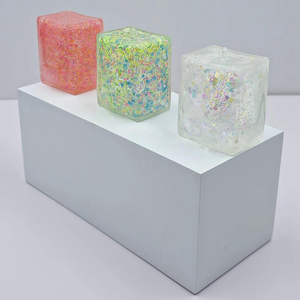 Giltter Ice Cube Slow Rising Mochi Figet Toys Funny Decompression Vent Squeeze Ball Gift Squishy Squeeze Stress Reliever Fidgets Sensory Toy 2106