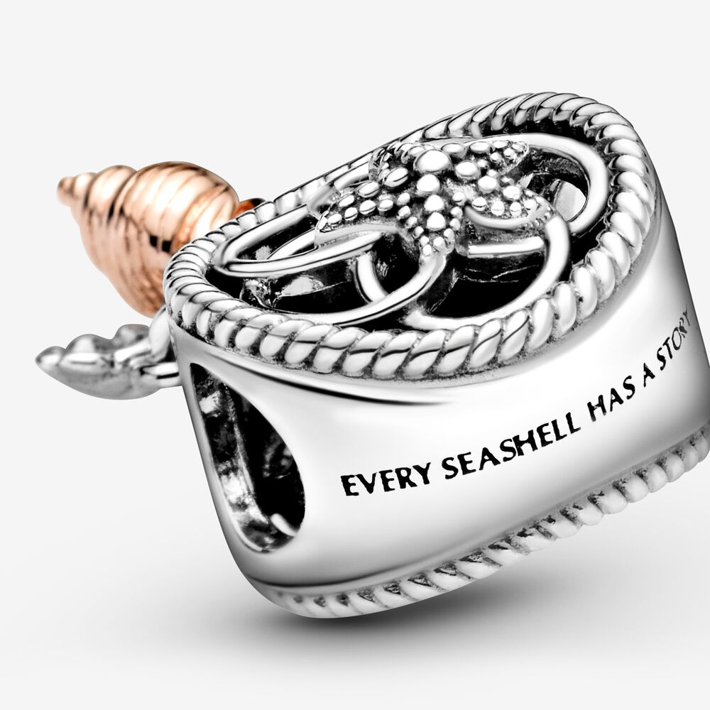 New 925 Sterling Silver Color Ocean Series Flamingo Starfish Shell Charm Fit S925 Snake Bracelet For Women Jewelry Free Delivery