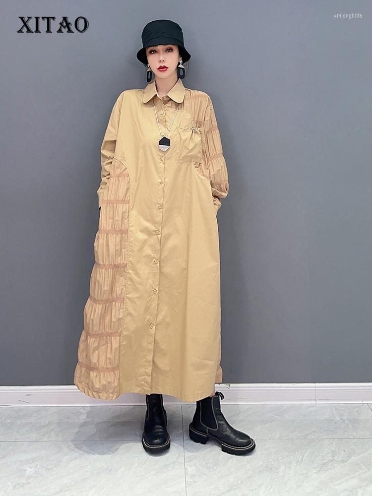 Casual Dresses XITAO Folds Solid Color Single Breasted Dress Pocket Turn-down Collar Loose 2023 Spring Arrival Fashion All Match WLD11093, Khaki wld11093
Casual Dresses XITAO Folds Solid Color Single Breasted Dress Pocket Turn-down Collar Loose 2023 Spring Arrival Fashion All Match WLD11093, Khaki wld11093