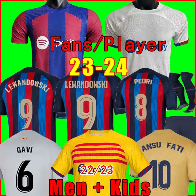 22 23 24 PEDRI GAVI soccer jerseys LEWANDOWSKI FC FERRAN camiseta de futbol AUBA barca RAPHINHA 2023 ANSU FATI Fans Player Version MEMPHIS barcelona kits men kids sets, 22/23 special edition
22 23 24 PEDRI GAVI soccer jerseys LEWANDOWSKI FC FERRAN camiseta de futbol AUBA barca RAPHINHA 2023 ANSU FATI Fans Player Version MEMPHIS barcelona kits men kids sets, 22/23 special edition