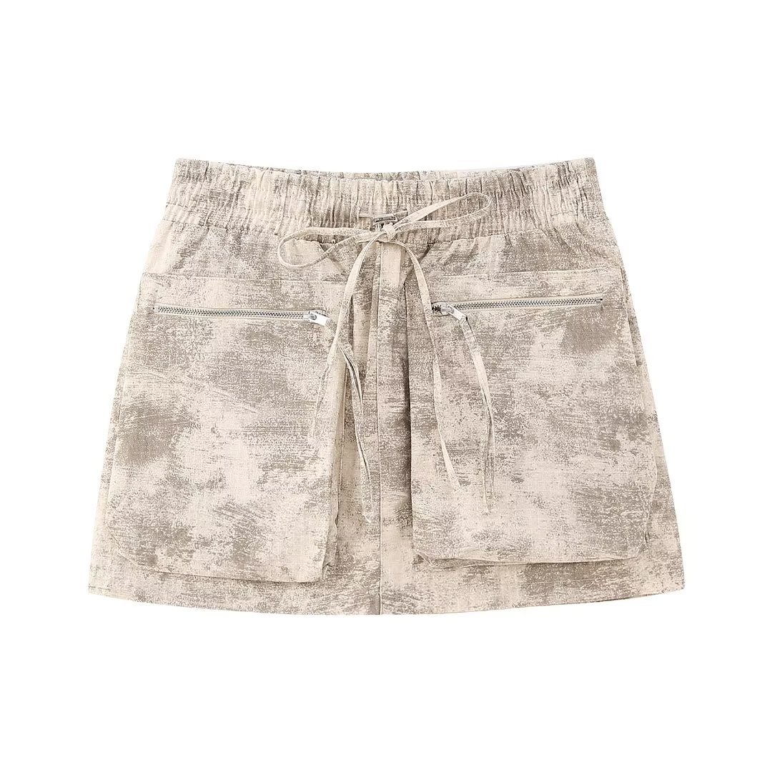 Skirts Women Fashion With Pockets Printed Drawstring Cargo Mini Vintage High Elastic Waist Female Chic Lady Skirt, Print
Skirts Women Fashion With Pockets Printed Drawstring Cargo Mini Vintage High Elastic Waist Female Chic Lady Skirt, Print
