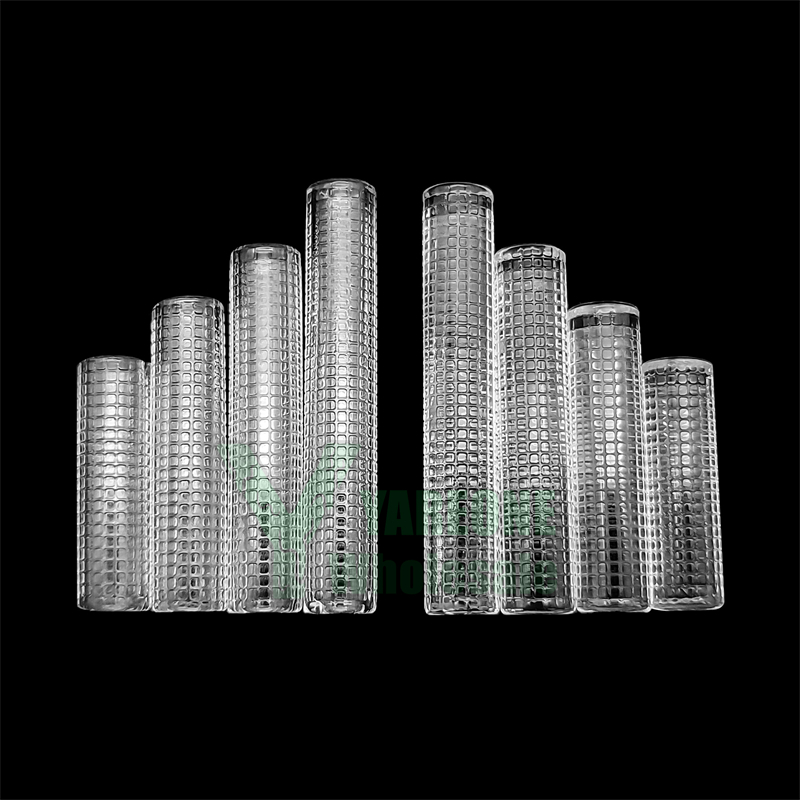 Grided Solid Hollow Quartz Pillars 6mmOD for Control Tower Terp Slurper Bangers 20mm 25mm 30mm 35mm 40mm 45mm Length Quartz Insert Pills YAREONE Wholesale