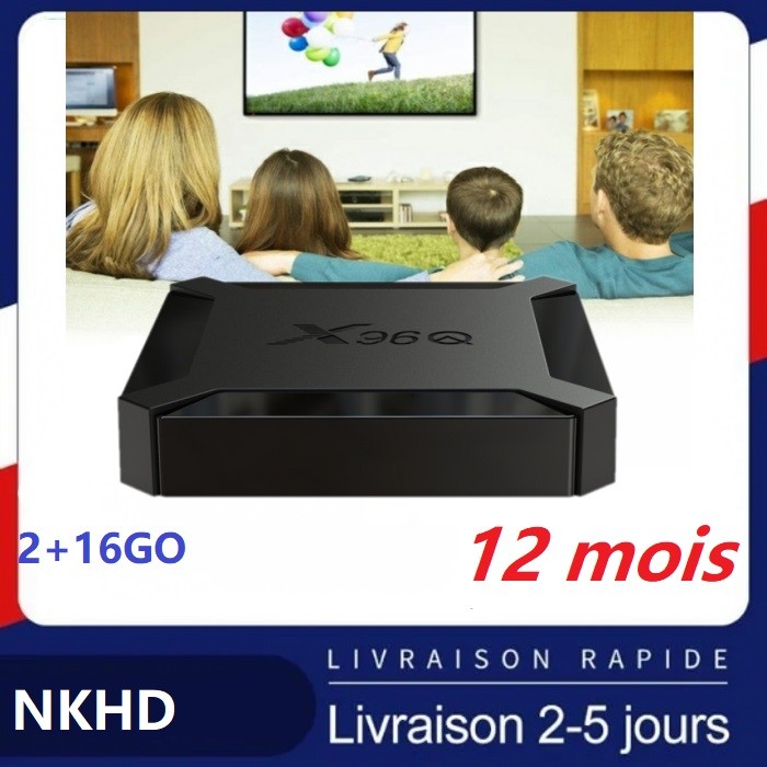 Code d'abonnement de 12 mois with Android multimedia player x96q 2 GB+16 GB Quad core decoder