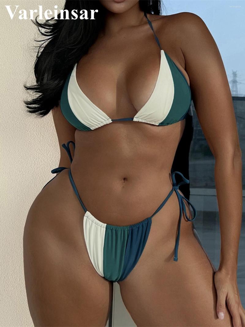 Women' Swimwear Sexy Splicing Halter Padded Mini Bikini Female Swimsuit Women Two-pieces Set Bather Bathing Suit Swim Lady V4373, Green blue
Women' Swimwear Sexy Splicing Halter Padded Mini Bikini Female Swimsuit Women Two-pieces Set Bather Bathing Suit Swim Lady V4373, Green blue