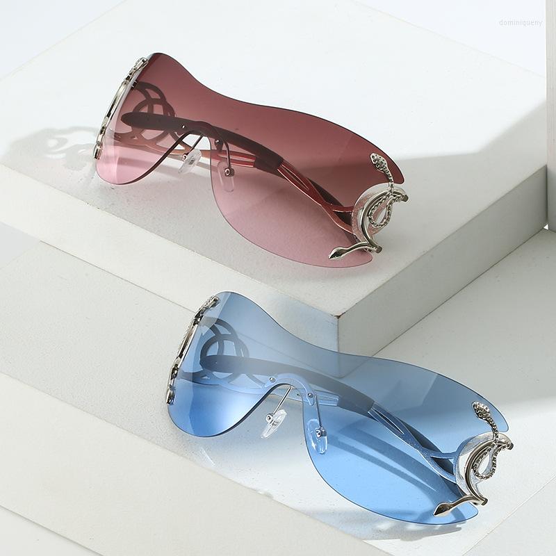 Sunglasses Rimless Snake Shaped Decorative Hollow For Women Men Fashion Trend Design Car Driving Metal Sun Glasses Eyewear 2023
Sunglasses Rimless Snake Shaped Decorative Hollow For Women Men Fashion Trend Design Car Driving Metal Sun Glasses Eyewear 2023