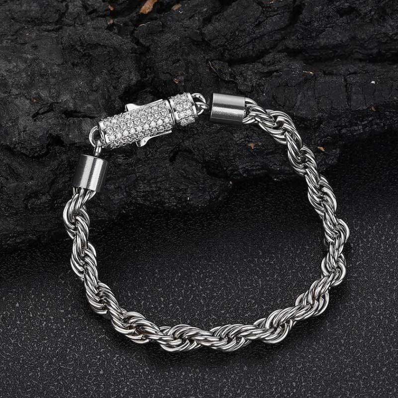 6Mm 16-24Inch 18K Yellow Gold Plated Stainless Steel Rope Chain Necklace 7/8/9Inch Bracelet For Men Women Fashion Jew