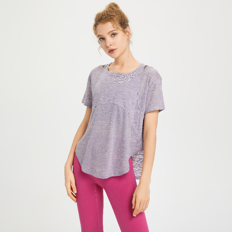 yoga clothes women's loose sports short sleeve running blouse looks thin casual gym sports T-shirt.workout tops for women shirts athletic girls activewear 129, Black
yoga clothes women's loose sports short sleeve running blouse looks thin casual gym sports T-shirt.workout tops for women shirts athletic girls activewear 129, Black