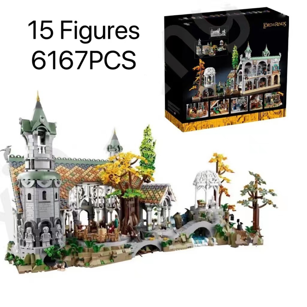 Blocks 10316 6167pcs Famous Movie Ideas Lorded of Rings Rivendell Building Street View European Castle Bricks Toy Kids Gifts 230605
Blocks 10316 6167pcs Famous Movie Ideas Lorded of Rings Rivendell Building Street View European Castle Bricks Toy Kids Gifts 230605