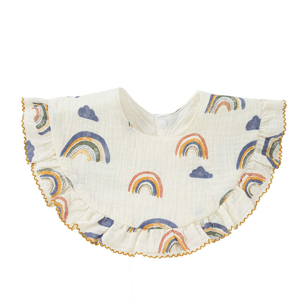 Bibs Cloths New feeding Drool lace flower baby Saliva towel soft cotton Burp fabric suitable for newborns and young children bib Korean style G220605 