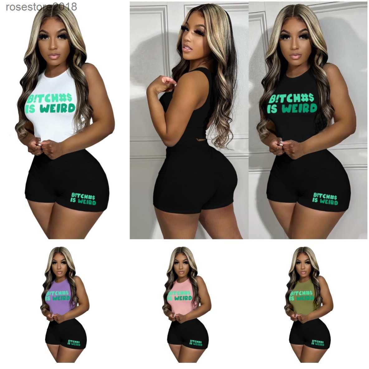 2023 summer Women' Two Piece shorts New letter Printed Sexy Sleeveless Pit Tank Top Shorts Sport Casual Two Piece Set, #1
2023 summer Women' Two Piece shorts New letter Printed Sexy Sleeveless Pit Tank Top Shorts Sport Casual Two Piece Set, #1