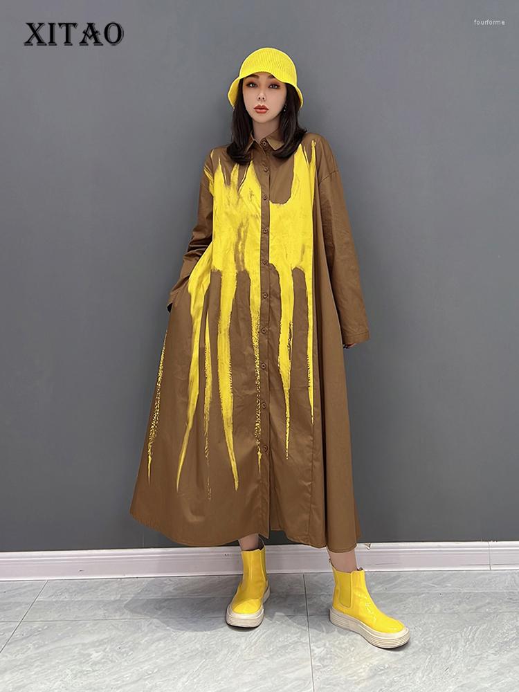 Casual Dresses XITAO Fashion Shirt Dress Irregular Contrast Color Print Long Sleeve Turn-down Collar Women Autumn Loose ZY7928, Brown zy7928
Casual Dresses XITAO Fashion Shirt Dress Irregular Contrast Color Print Long Sleeve Turn-down Collar Women Autumn Loose ZY7928, Brown zy7928