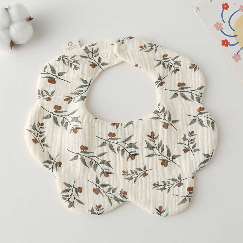 Bibs Burp Cloths Cotton solid color 360 flower newborn baby bib bab G220605 good
