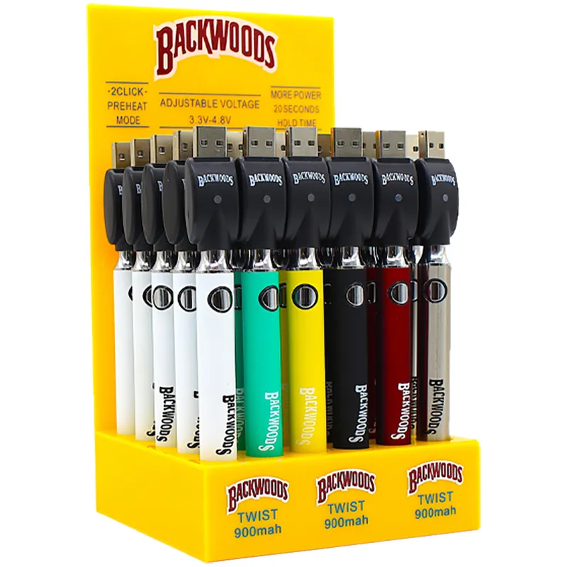 Cookies / Backwoods twist battery display 30CT individual batteries 900mAh 510 threads 
Cookies / Backwoods twist battery display 30CT individual batteries 900mAh 510 threads