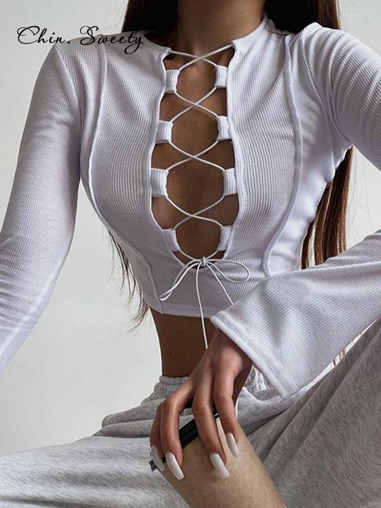 Women' T Shirts Sexy Hollow Out Crop Top 2023 Spring Bandage Long Sleeve Solid Skinny O-neck T-Shirt Fashion Female Clothing Streetwear, Black
Women' T Shirts Sexy Hollow Out Crop Top 2023 Spring Bandage Long Sleeve Solid Skinny O-neck T-Shirt Fashion Female Clothing Streetwear, Black