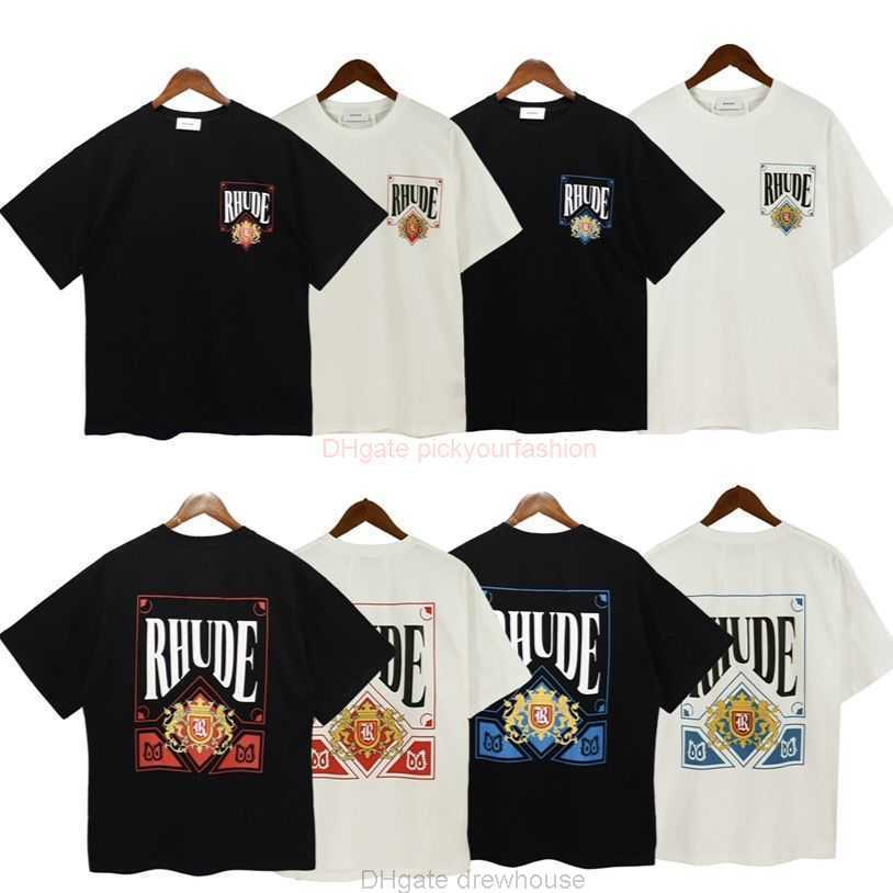 Designer Fashion Clothing Tees Tshirt Rhude New American Niche Trendy Mens Womens Round Neck Short Sleeved Poker Card Printed High Street Loose Cotton Tshirt Cotton, Black
Designer Fashion Clothing Tees Tshirt Rhude New American Niche Trendy Mens Womens Round Neck Short Sleeved Poker Card Printed High Street Loose Cotton Tshirt Cotton, Black