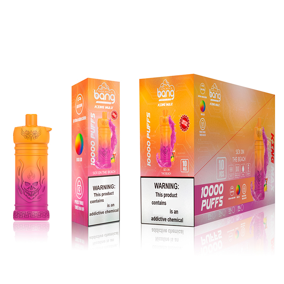 Bangs King Max 10000 Puffs Disposable E Cigarette Vape pen 650mah Rechargeable Battery 20ml 0% 2% 3% 5% 10 Flavors Strength Device vs kulx 10000
Bangs King Max 10000 Puffs Disposable E Cigarette Vape pen 650mah Rechargeable Battery 20ml 0% 2% 3% 5% 10 Flavors Strength Device vs kulx 10000