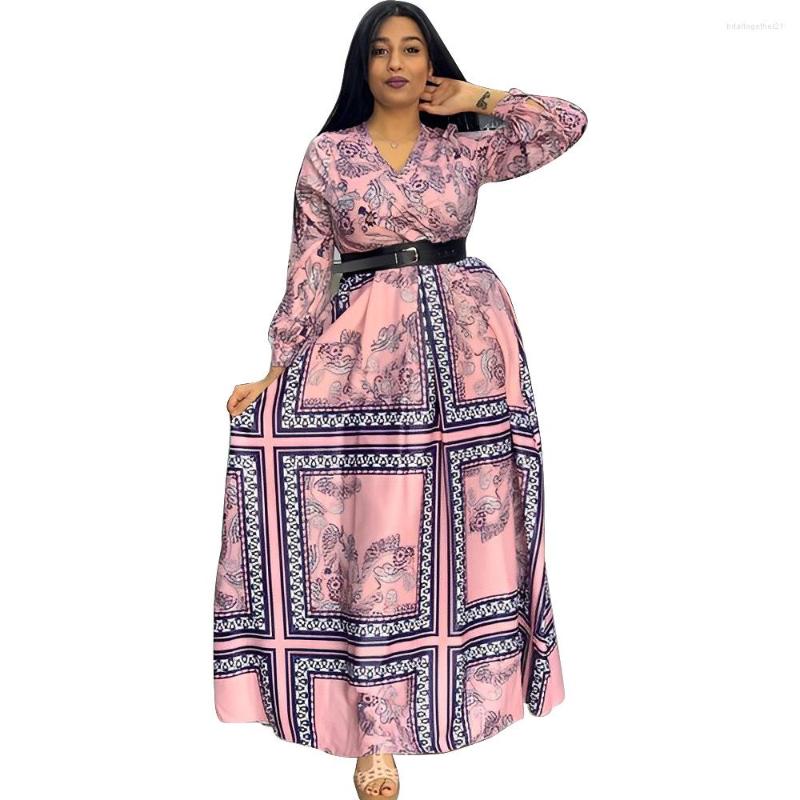 Ethnic Clothing African Print Dresses Autumn Women Long Sleeve V-neck Polyester Dress Dashiki For Maxi
Ethnic Clothing African Print Dresses Autumn Women Long Sleeve V-neck Polyester Dress Dashiki For Maxi