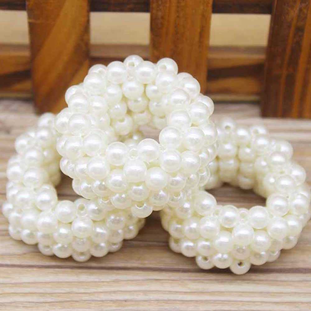 Other White Elastics Hair Ties Hair Rope Wedding Party Sweet Headwear Hair Accessories for Women and Girls