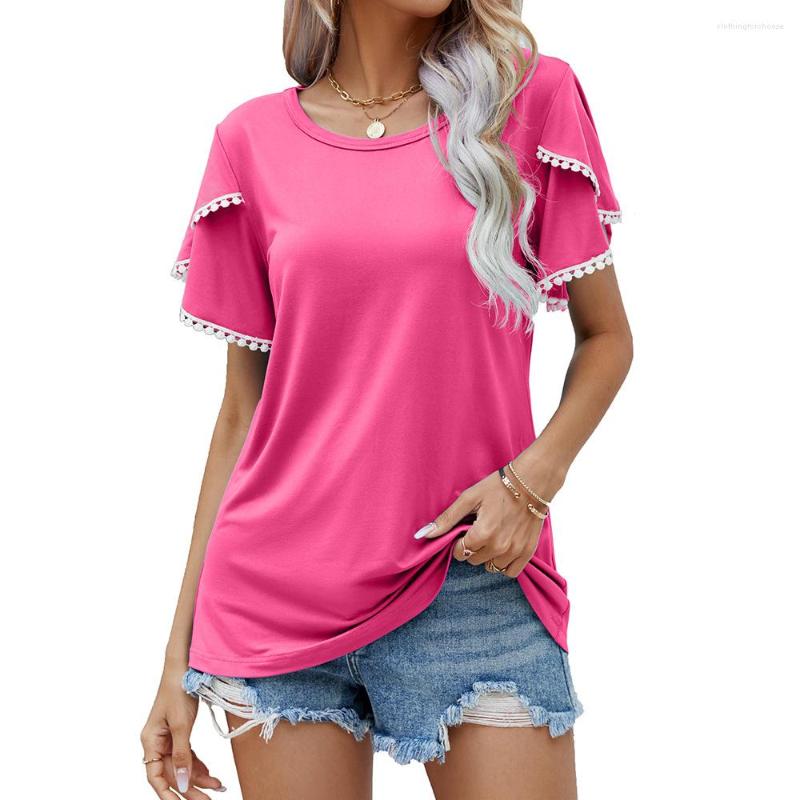 Women' T Shirts 2023 Summer Fashion Style Women Short Sleeve O-neck Polyester Solid Color T-shirts Tops Clothing, Pink
Women' T Shirts 2023 Summer Fashion Style Women Short Sleeve O-neck Polyester Solid Color T-shirts Tops Clothing, Pink