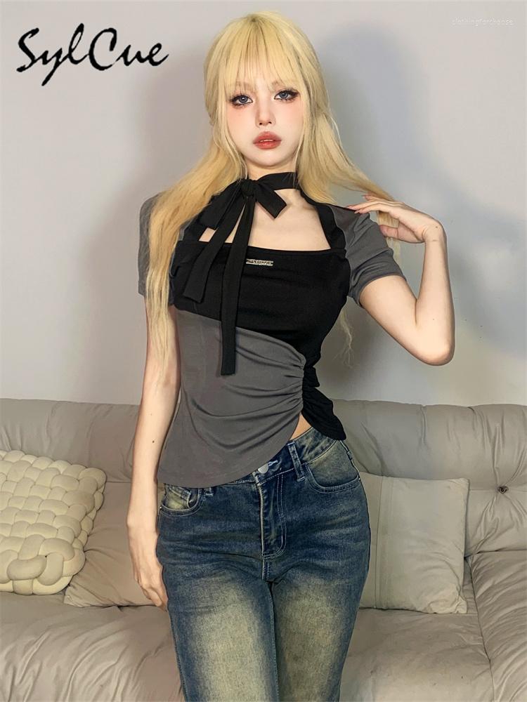 Women' T Shirts Sylcue 2023 Summer Color Contrast Patchwork Design Personalized Trend Casual All-Match Street Travel Women Long Top T-Shirt, Black
Women' T Shirts Sylcue 2023 Summer Color Contrast Patchwork Design Personalized Trend Casual All-Match Street Travel Women Long Top T-Shirt, Black