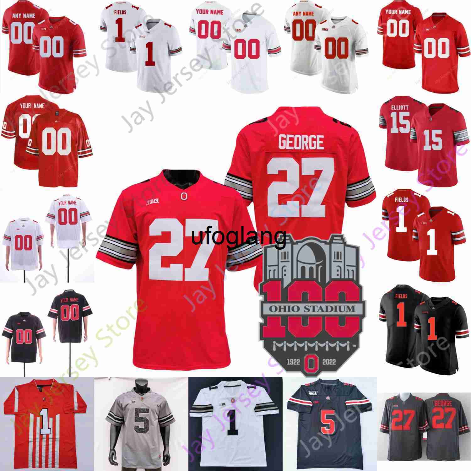coe1 Ohio State Buckeyes Football Jersey NCAA College Bosa Elliott Johnson Chambers Wilson Fields Young George Ransom Olave Fleming Kittle Dobbins Griffin Haskins