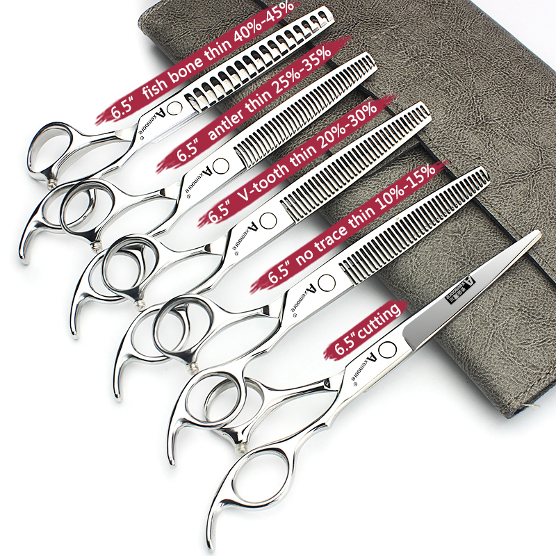 Scissors Shears Professional Hairdressing Scissors 6.5677.5 Inch Salon Scissors Sets Barber Cutting Scissors Thin Hairdressers Tools Shears 230605
