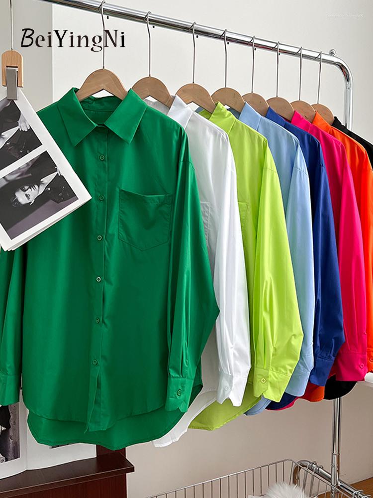 Women's Blouses Beiyingni Women Oversized Shirts Solid Color Simple Long Sleeve Female Pockets Buttons Casual Tops Blusas Ladies White, Green
Women's Blouses Beiyingni Women Oversized Shirts Solid Color Simple Long Sleeve Female Pockets Buttons Casual Tops Blusas Ladies White, Green