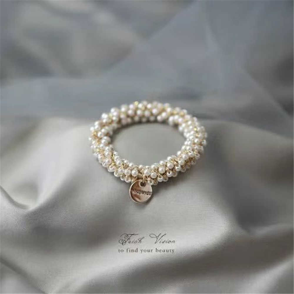 Other Rhinestone Hair Elastics Ties Holders Champagne Hair Tie Hair Accessories for Women and Girls