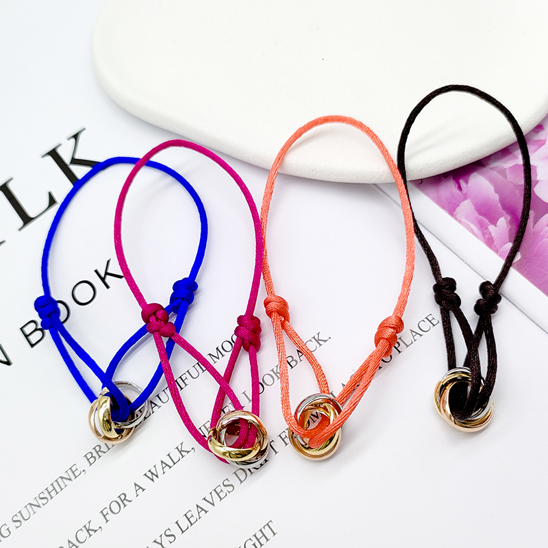 Chain Simple Fashion Unisex Bracelet 3 Metal Buckle Hand Chain Adjustable Men's Rope Bracelet for Women Jewelry Gifts 230605