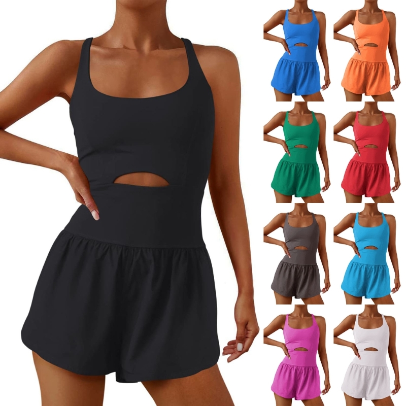 Women Running Onesie Workout Rompers Solid Color One-Piece Outfit Female Casual Jumpsuits Rompers Tummy Control Jumpsuit, Black
Women Running Onesie Workout Rompers Solid Color One-Piece Outfit Female Casual Jumpsuits Rompers Tummy Control Jumpsuit, Black