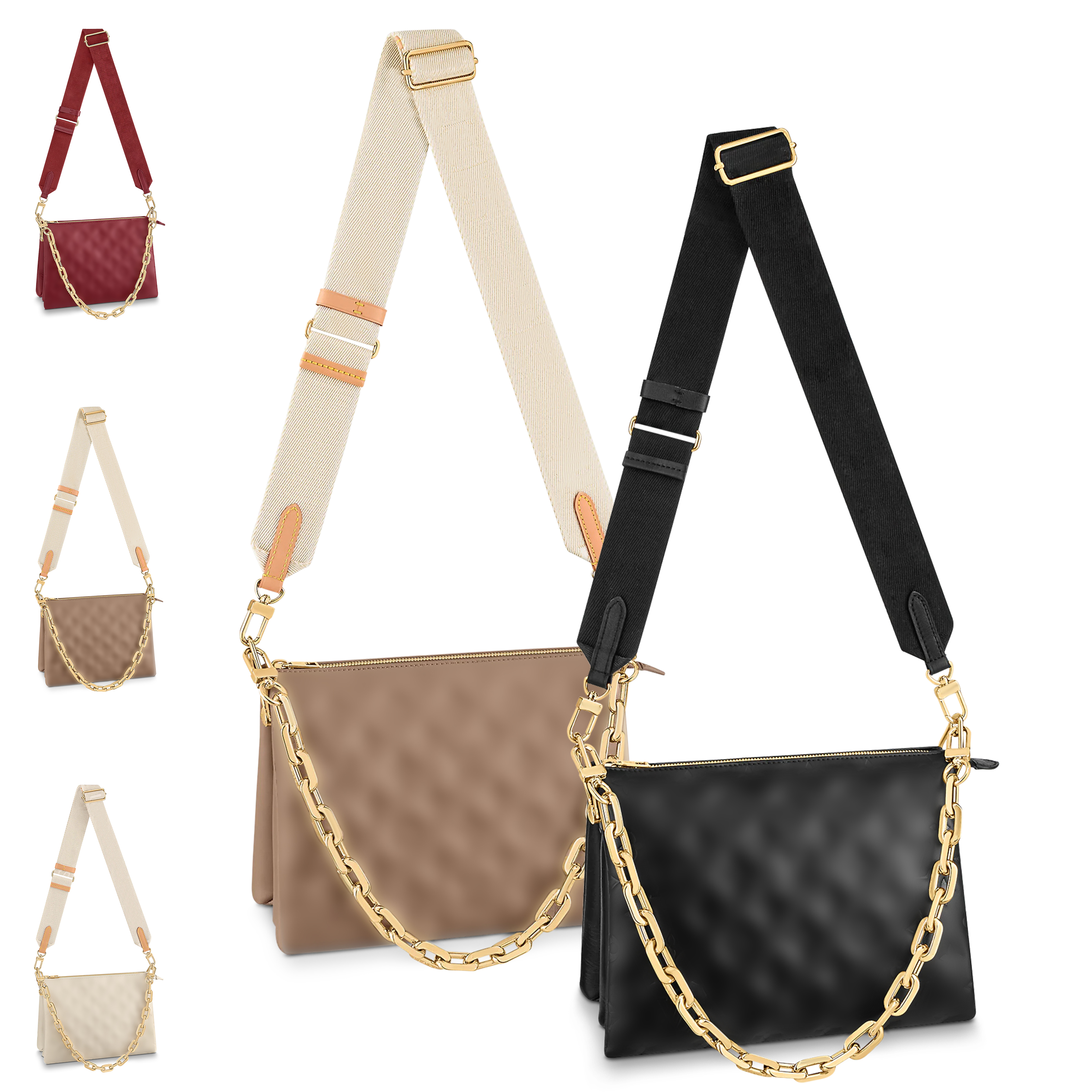 fashion M57790 COUSSIN leather crossbody Clutch Bags Luxury mens purse Women Designer square cosmetic bag tote handbags Embossed gold Chain shoulder envelope Bags, Green
fashion M57790 COUSSIN leather crossbody Clutch Bags Luxury mens purse Women Designer square cosmetic bag tote handbags Embossed gold Chain shoulder envelope Bags, Green