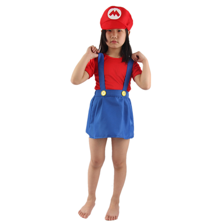 Cosplay Child Anime Funny Halloween Costumes Super Mari Luigi Brother Costume Kids Fancy Cosplay Jumpsuit 230606