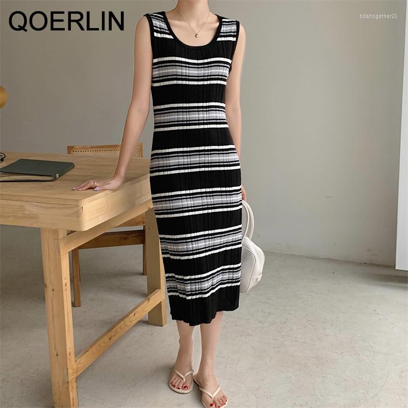 Casual Dresses QOERLIN Summer Temperament Sleeveless French Knitted Dress 2023 Slim Striped Long Vest Women U Collar Sweater, Black
Casual Dresses QOERLIN Summer Temperament Sleeveless French Knitted Dress 2023 Slim Striped Long Vest Women U Collar Sweater, Black