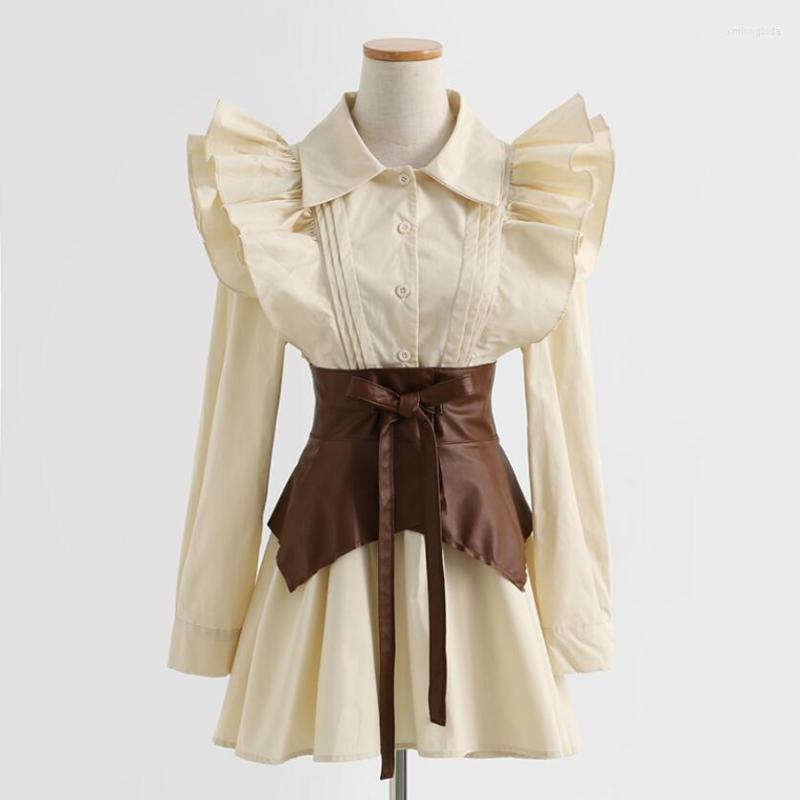 Casual Dresses Women Turn-down Collar Vintage Shirt Dress Elegant Female Design Fashion Long Sleeve Mini Spring Autumn 2 Pieces Set, Black
Casual Dresses Women Turn-down Collar Vintage Shirt Dress Elegant Female Design Fashion Long Sleeve Mini Spring Autumn 2 Pieces Set, Black