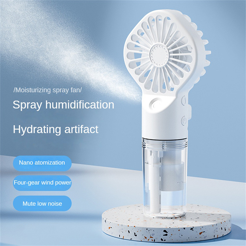 Portable Handheld Spray Fans Mini USB Rechargeable Mute Fan Hydrating Nano Spray Rapid Cooling Fans Humidification Water Misting Fan for Office Outdoo