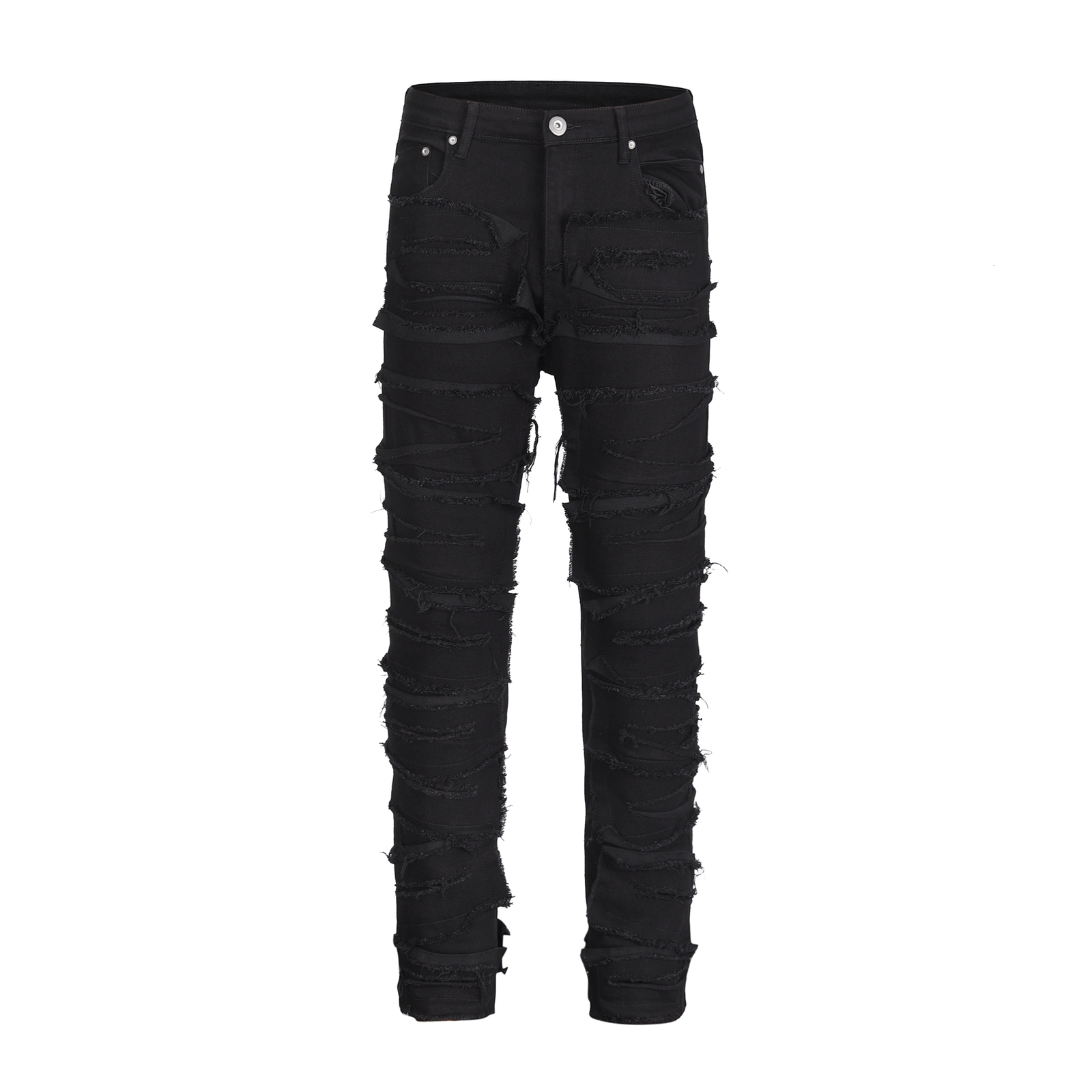 Mens Jeans Y2k Pleated Slim Ripped Washed Distressed Seasons Streetwear Hip Hop Big Destroyed Biker Skinny Denim for Male 230606