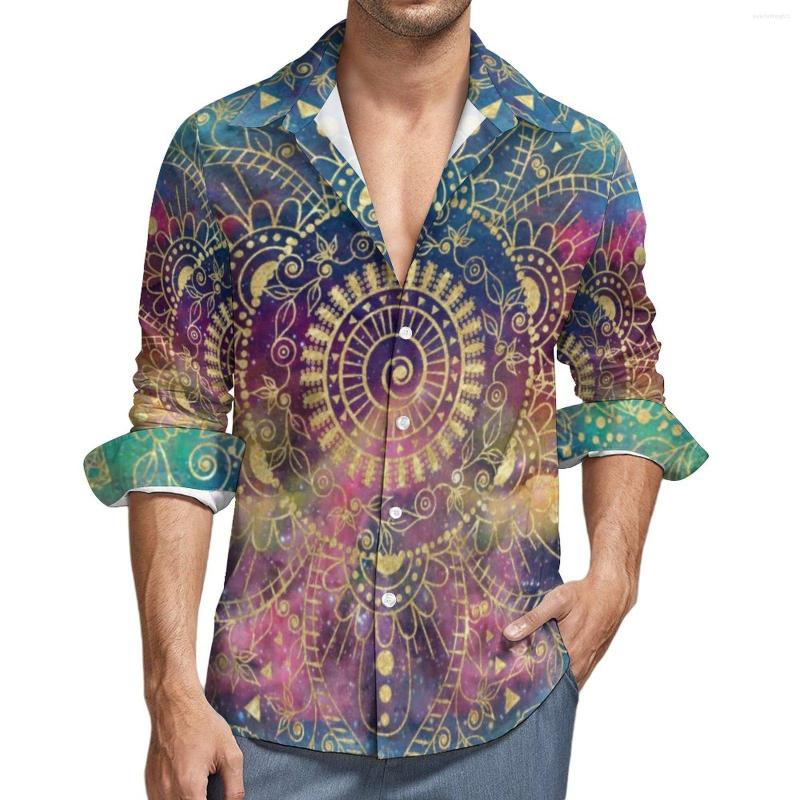 Men's Casual Shirts Retro Floral Print Shirt Gold Mandala Long Sleeve Custom Street Style Blouses Autumn Loose Oversized Top, Style-16
Men's Casual Shirts Retro Floral Print Shirt Gold Mandala Long Sleeve Custom Street Style Blouses Autumn Loose Oversized Top, Style-16