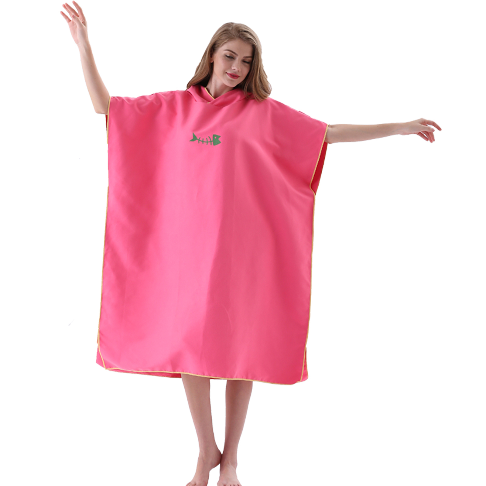 Beach Accessories Surf Poncho Changing Towel QuickDry Hooded Robe Microfiber Blanket Bath Swim Wetsuit for Adults 230605