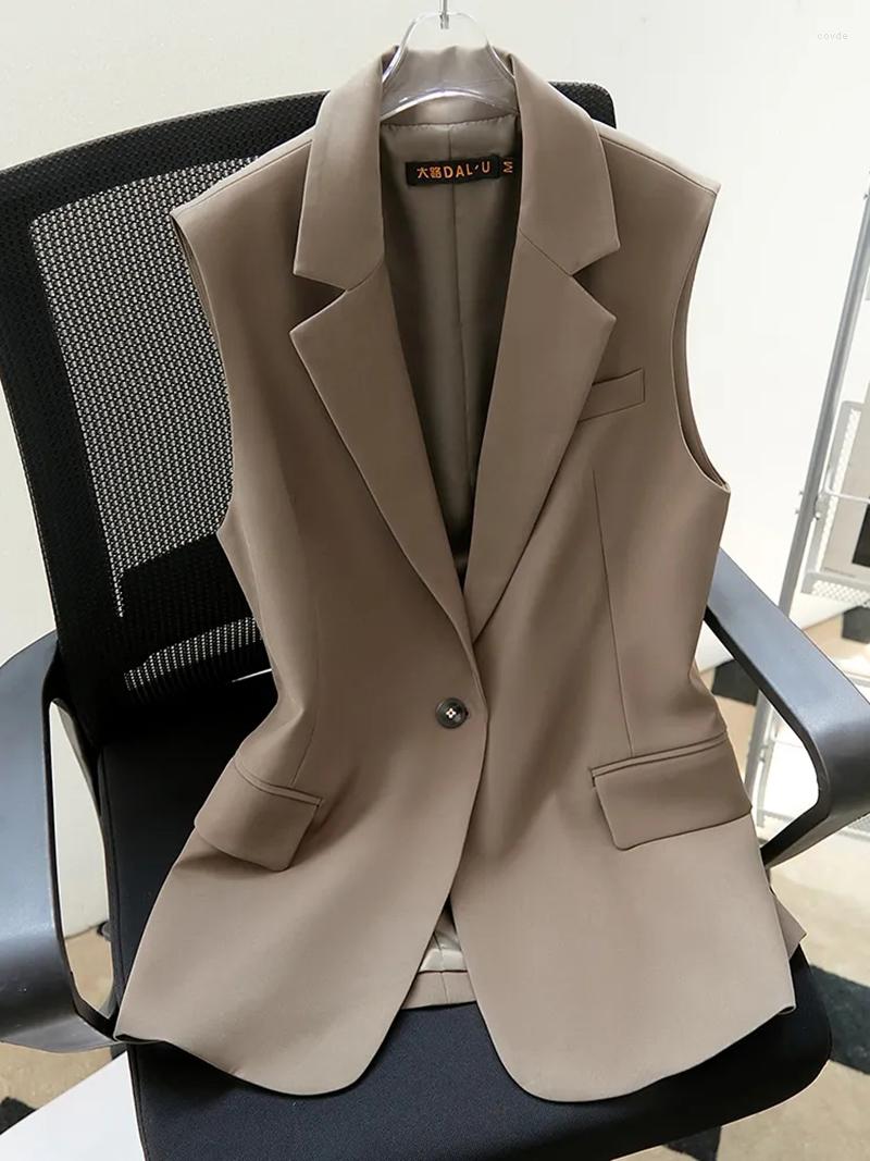 Women's Vests 2023 Spring Classic Long Vest Womens Elegant Suit Sleeveless Jackets Outerwear Office Lady Slim Waistcoat, Khaki
Women's Vests 2023 Spring Classic Long Vest Womens Elegant Suit Sleeveless Jackets Outerwear Office Lady Slim Waistcoat, Khaki