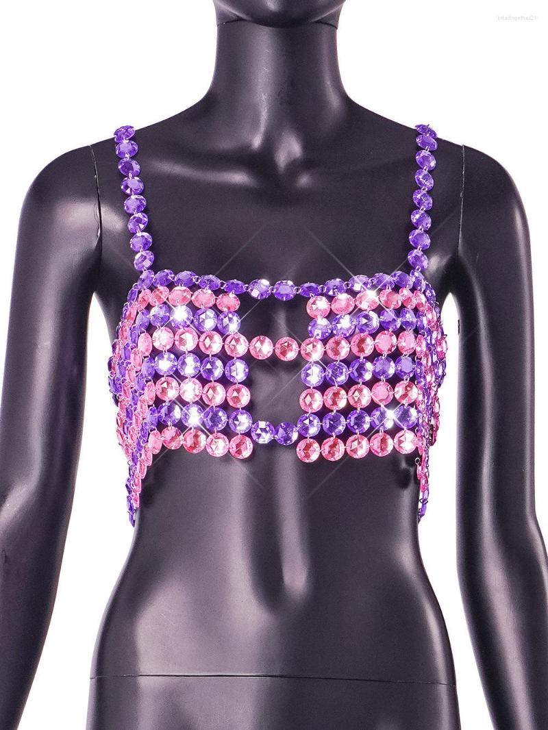 Women's Tanks 2023 Crystal Rhinestone Short Camisole Top Sexy Backless Multi-layer Vest Tank Tops Summer Beach Party Breast Body Chain
Women's Tanks 2023 Crystal Rhinestone Short Camisole Top Sexy Backless Multi-layer Vest Tank Tops Summer Beach Party Breast Body Chain