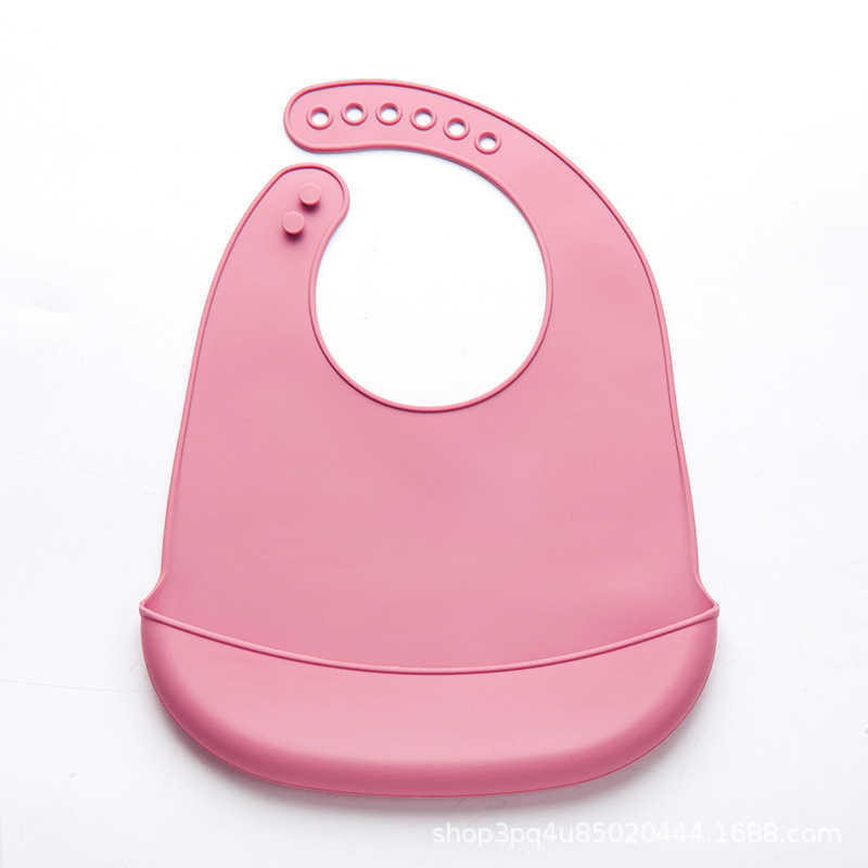 Bibs Burp Cloths Baby adjustable waterproof baby soft edible silicone newborn Saliva drip towel Children's bib does not contain bisphenol A G2206