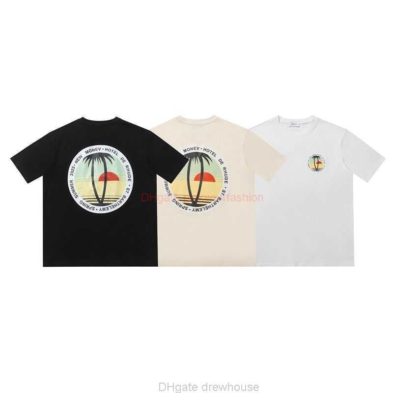 Designer Fashion Clothing Tees Tshirt Rhude Sunset Coconut Tree Letter Printing Summer New Trend Small Style Casual Loose Round Neck Mens Womens Short Sleeve Tshirt, White
Designer Fashion Clothing Tees Tshirt Rhude Sunset Coconut Tree Letter Printing Summer New Trend Small Style Casual Loose Round Neck Mens Womens Short Sleeve Tshirt, White
