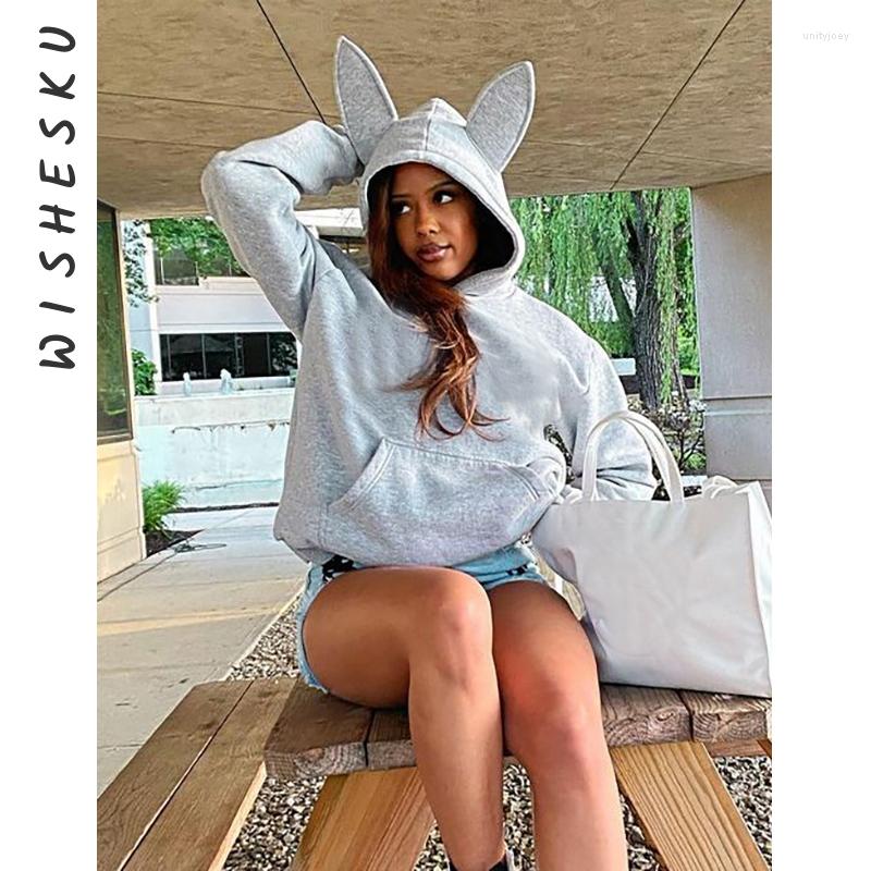 Women' Hoodies Women Long Sleeve Warm Ear Hooded Pullovers Jacket Korean Loose Casual Sweet Cute Preppy Student Sweatshirts 2023, Gray
Women' Hoodies Women Long Sleeve Warm Ear Hooded Pullovers Jacket Korean Loose Casual Sweet Cute Preppy Student Sweatshirts 2023, Gray