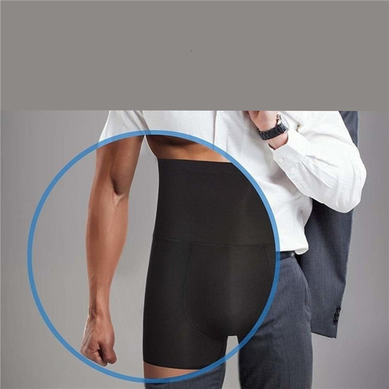 Men's Body Shapers Men Body Shaper Waist Trainer Slimming Shorts High Waist Shapewear Modeling Panties Boxer Briefs Stretch Tummy Control Underwe