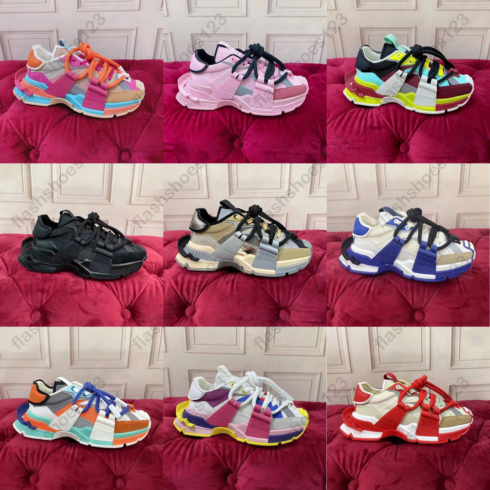 Designer Casual shoes Space 5862 sneakers Men Women Plate-forme Trainers Popular couple models Multicolor matching Retro Sneakers Size 36-45, Color 19
Designer Casual shoes Space 5862 sneakers Men Women Plate-forme Trainers Popular couple models Multicolor matching Retro Sneakers Size 36-45, Color 19