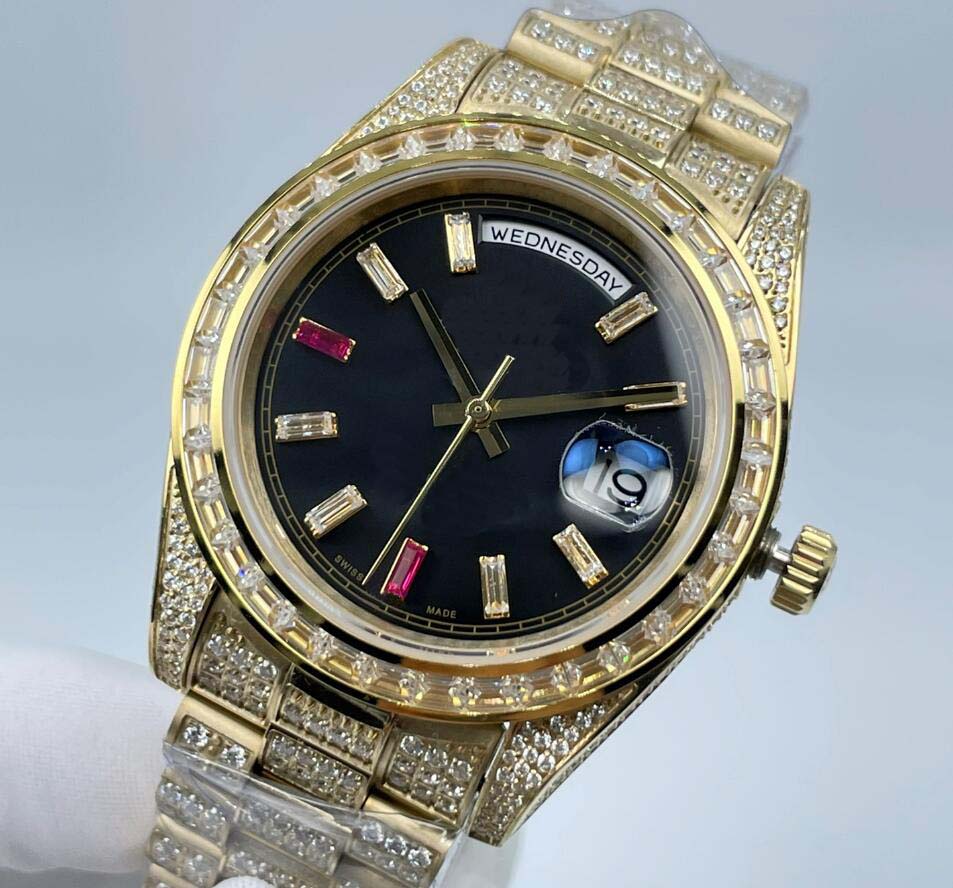 Classic latest 5 style Full drill Men' s Wristwatches 41mm Diamond bezel sapphire Luminous Auto Date Super Quality 118206 CAL. 2813 automatic machinery Men's Watches, Original box
Classic latest 5 style Full drill Men' s Wristwatches 41mm Diamond bezel sapphire Luminous Auto Date Super Quality 118206 CAL. 2813 automatic machinery Men's Watches, Original box
